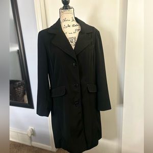 Preston‎ & York black satin pea coat